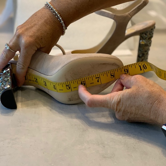 Jimmy Choo Meagan100 Pink Suede Ballet Shoe - Picture 10 of 16